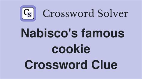 famous cookies crossword|famous cookie crossword clue.